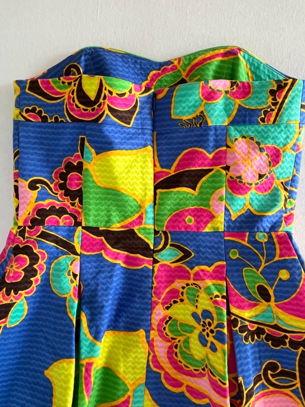 Lilly Pulitzer Bernadette Starry Blue Drama Queen Colorful Sweetheart Dress 00 - Picture 8 of 11